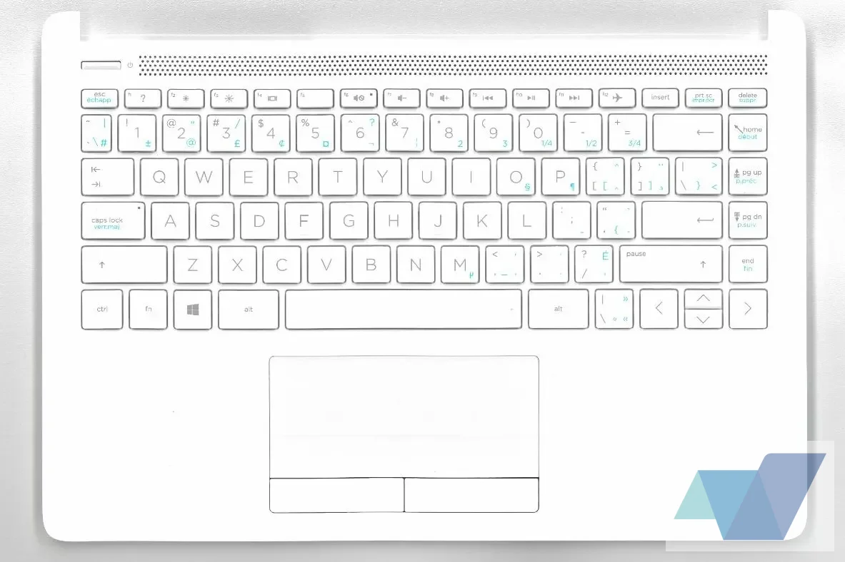 14  (14-dk0xxx / 14s-dk0xxx / 14s-dm0xxx / 14s-dp0xxx / 14z-dk000), SPS-TOP COVER SFW W/KB (Keyboard) SNW EN/FR CAN