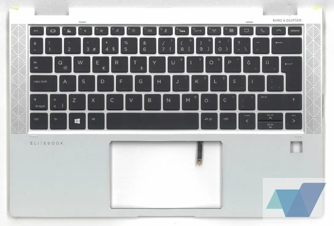 EliteBook x360 1030 G3, SPS-TOPCOVER W/KYBD BL PVCY TURK